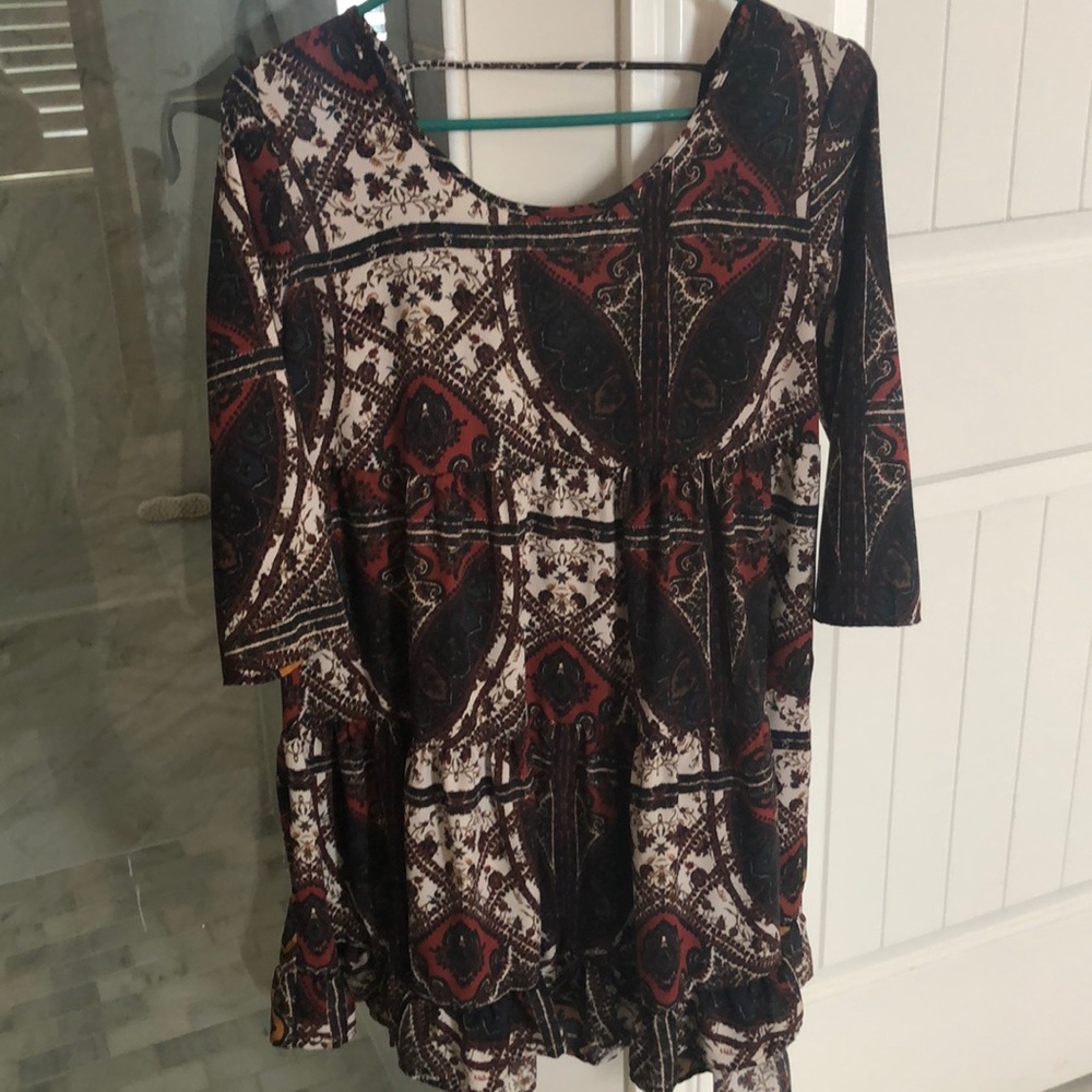 Paisley ruffle dress
